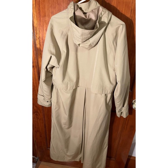 Vintage (1990s) LL Bean Ladies Hooded Trench w Removable Wool Lining EVC sz. S - Picture 2 of 8